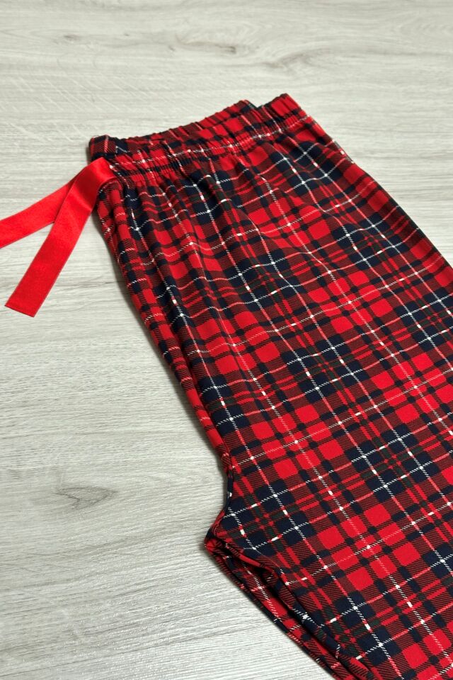 Alt Pijama Kırmızı Ekose