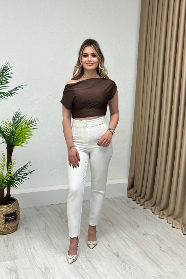 Premıum Seri Zara Filetolu Pantolon Beyaz