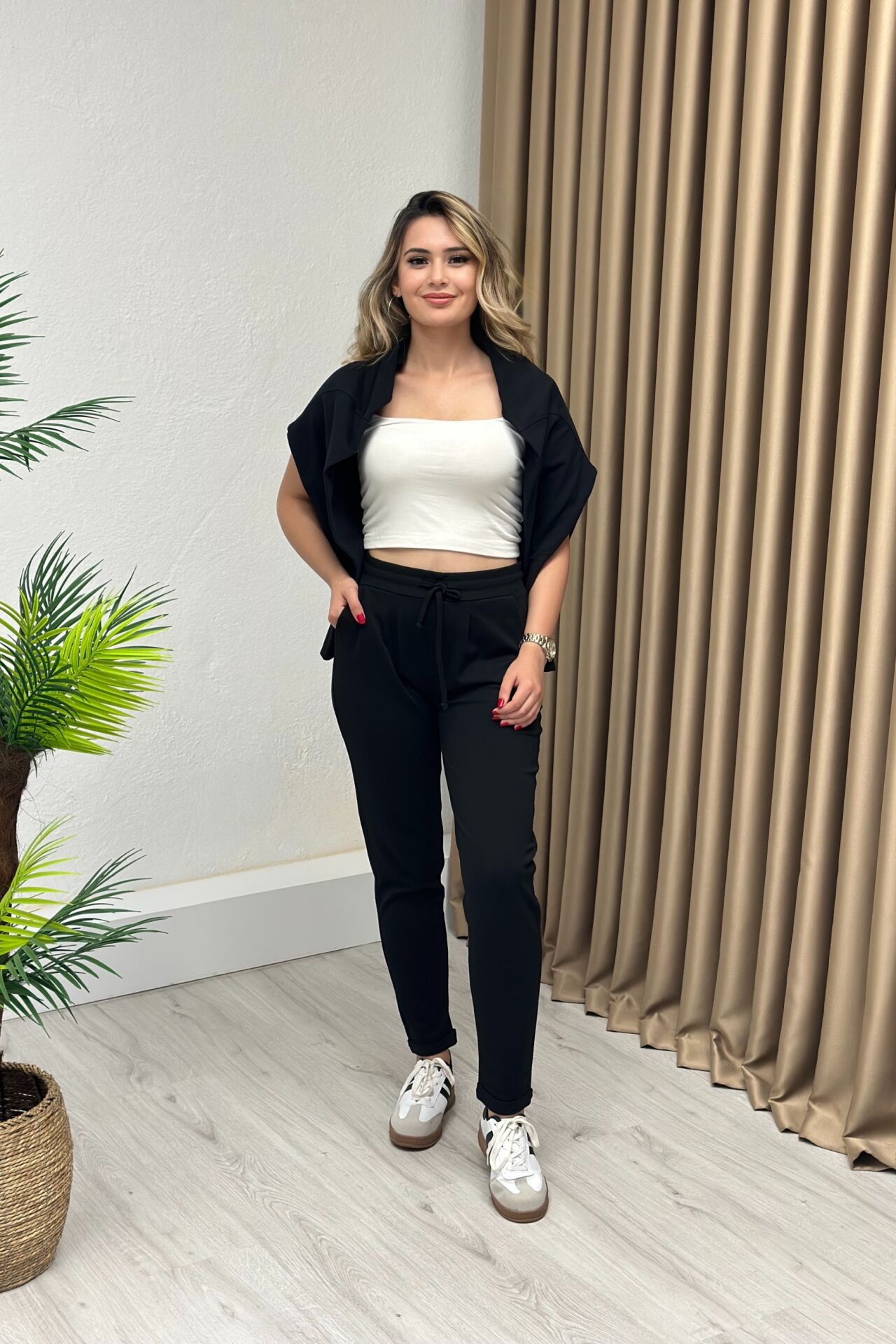 Çelik Örgü Double Paça Pantolon