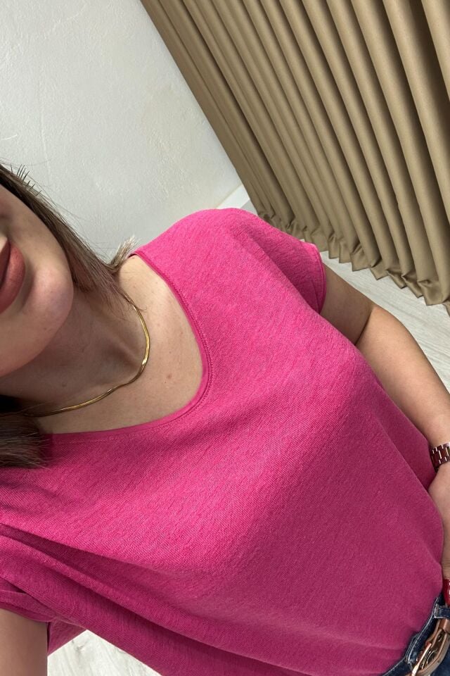 Orj. Marka Kayık Yaka Bluz Pembe