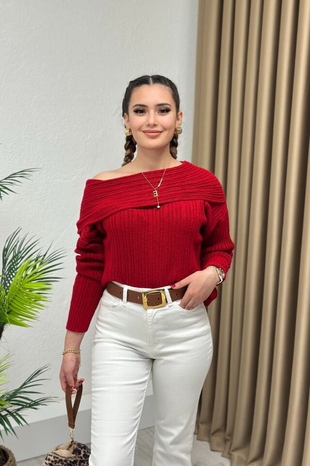 Madonna Kazak Kırmızı