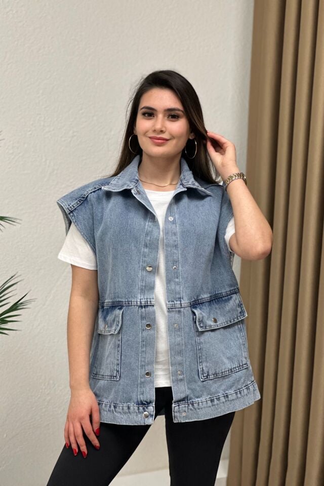 Oversize Jean Yelek