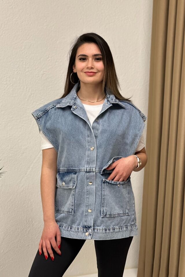 Oversize Jean Yelek