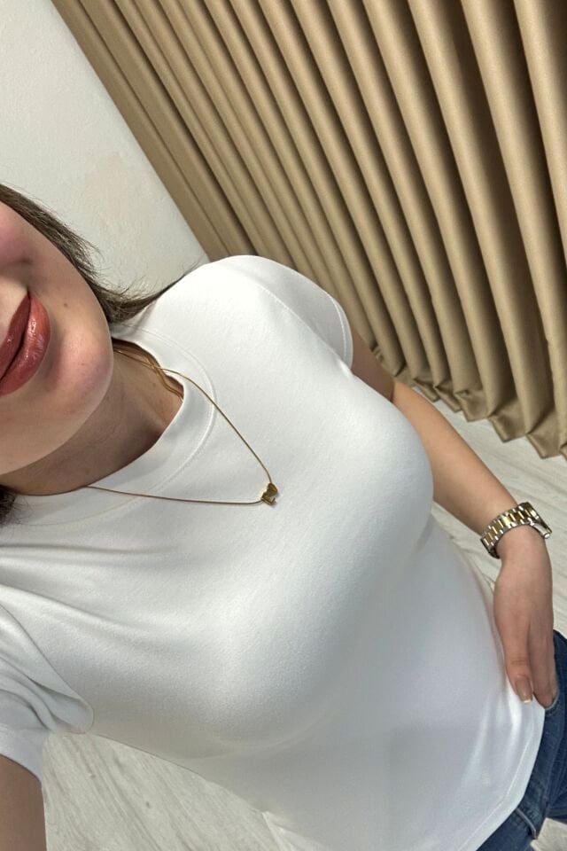 Oysh Modal Kumaş Body Beyaz