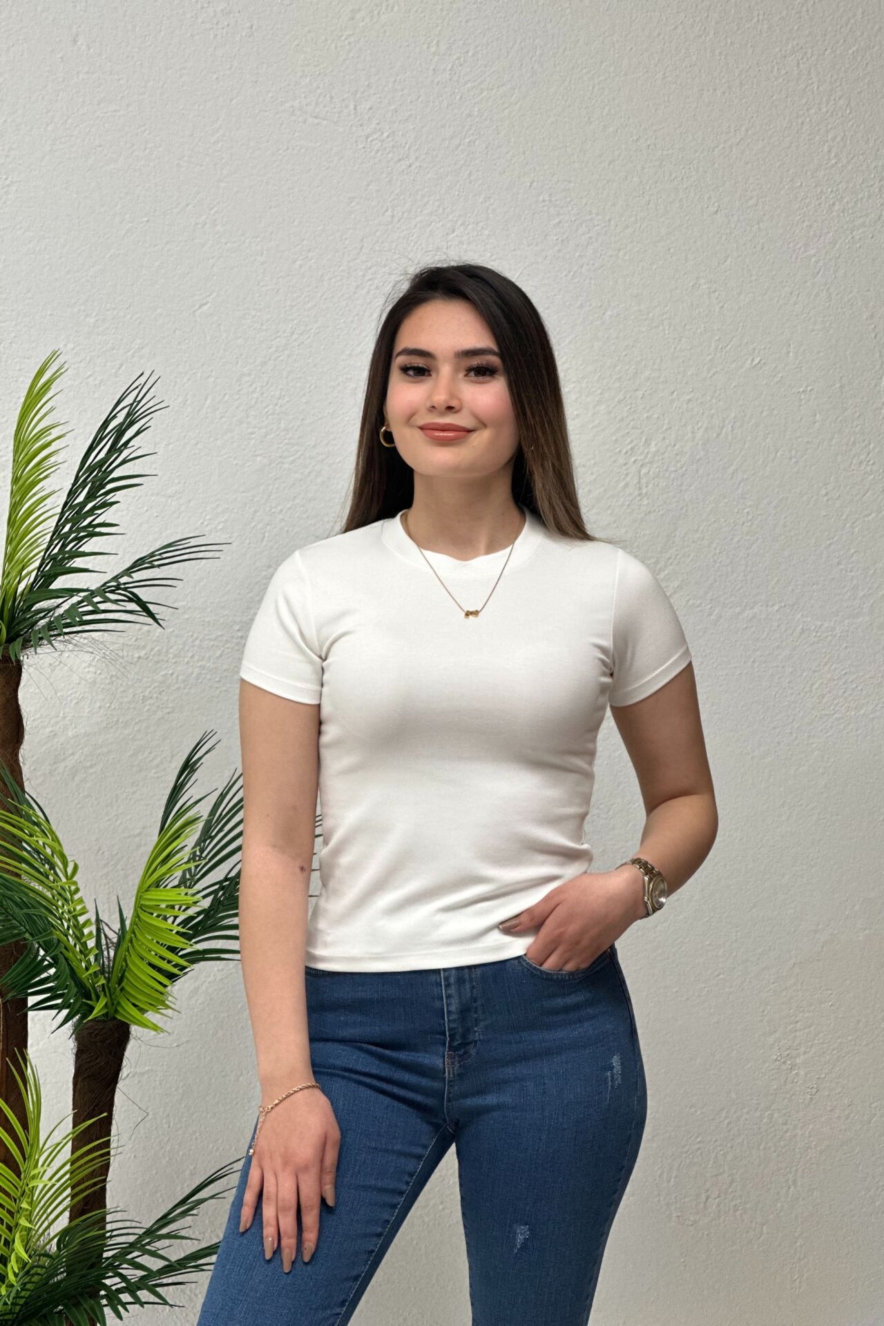 Oysh Modal Kumaş Body Beyaz