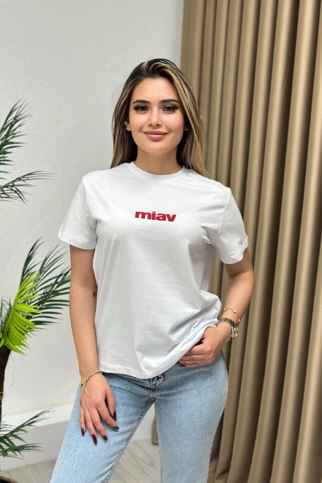 Orjinal Marka T-Shirt Beyaz