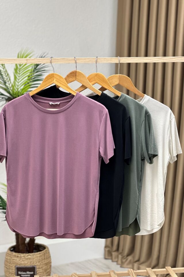 Modal Kumaş T-Shirt Gül Kurusu