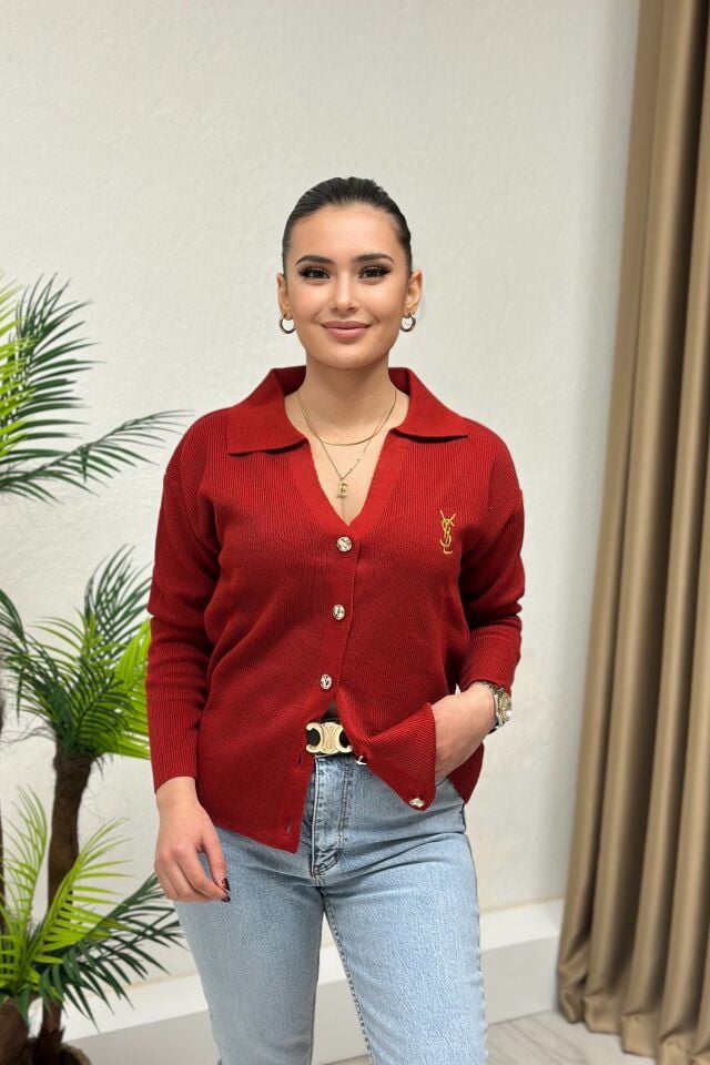 Marka Model Triko Hırka Kırmızı