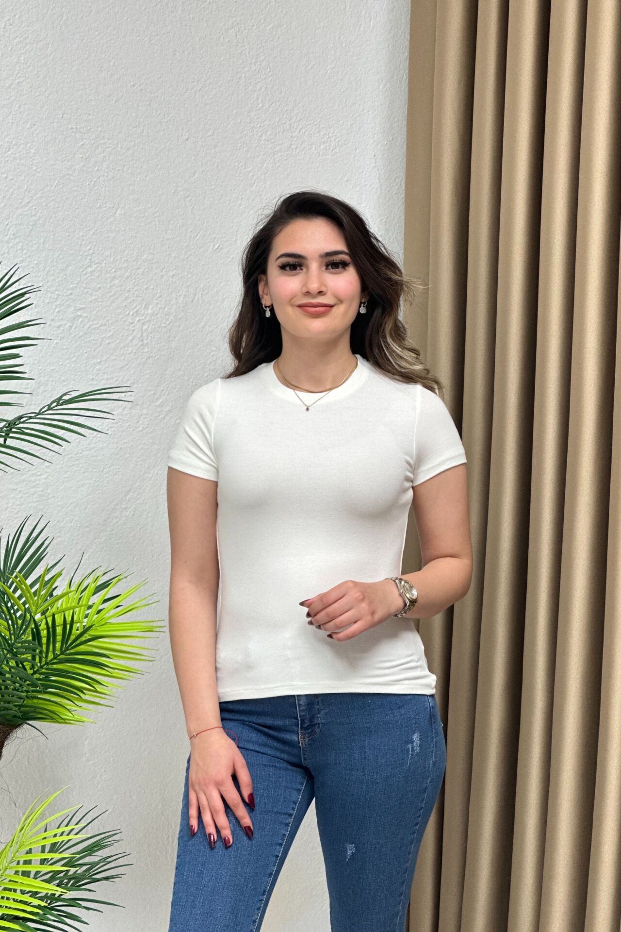 Oysho Kısa Kol Body Beyaz