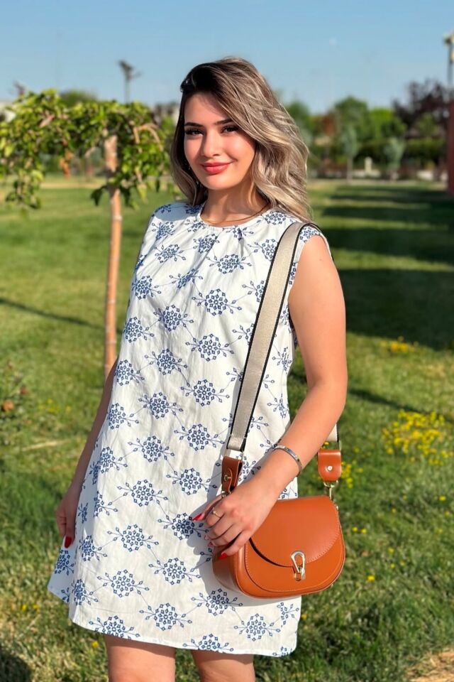 Orj. Marka Fisto Detaylı Mini Elbise