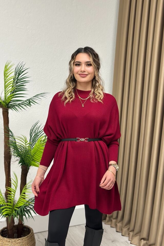 Dik Yaka Triko Panço Bordo