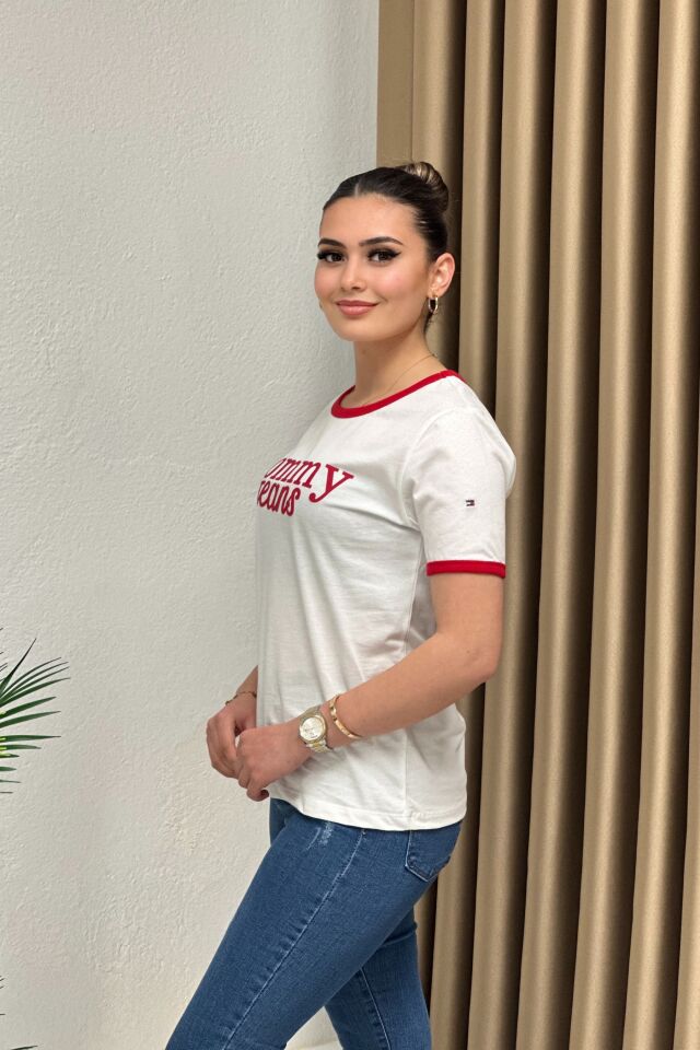 Tommy Jeans T-Shirt Kırmızı