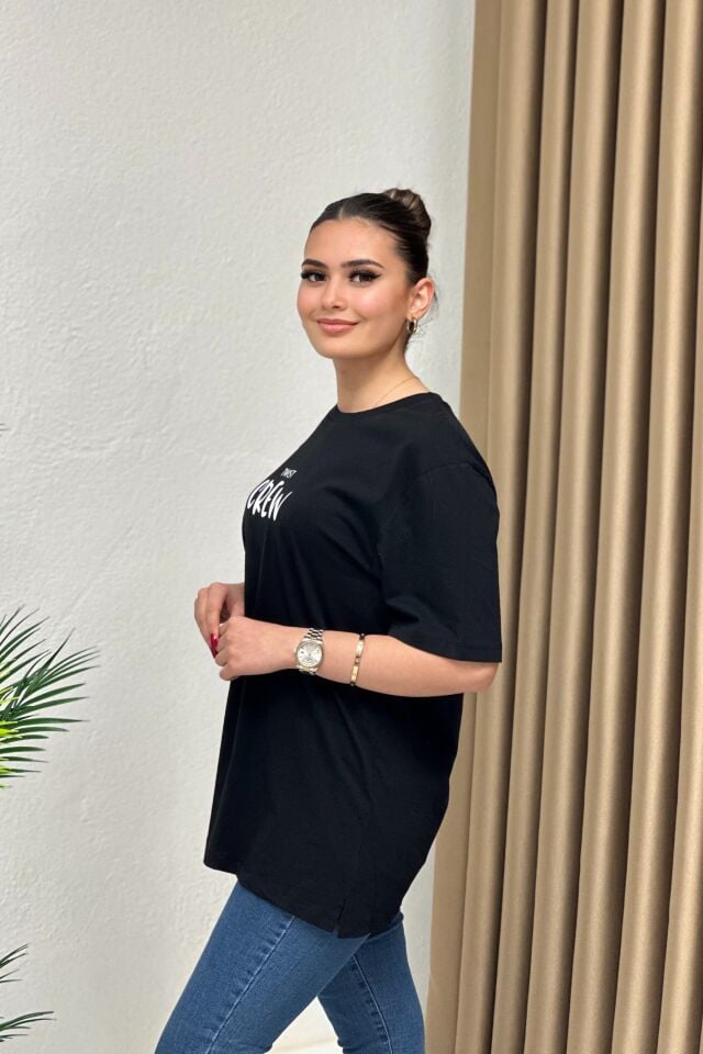Twist Oversize T-Shirt Siyah
