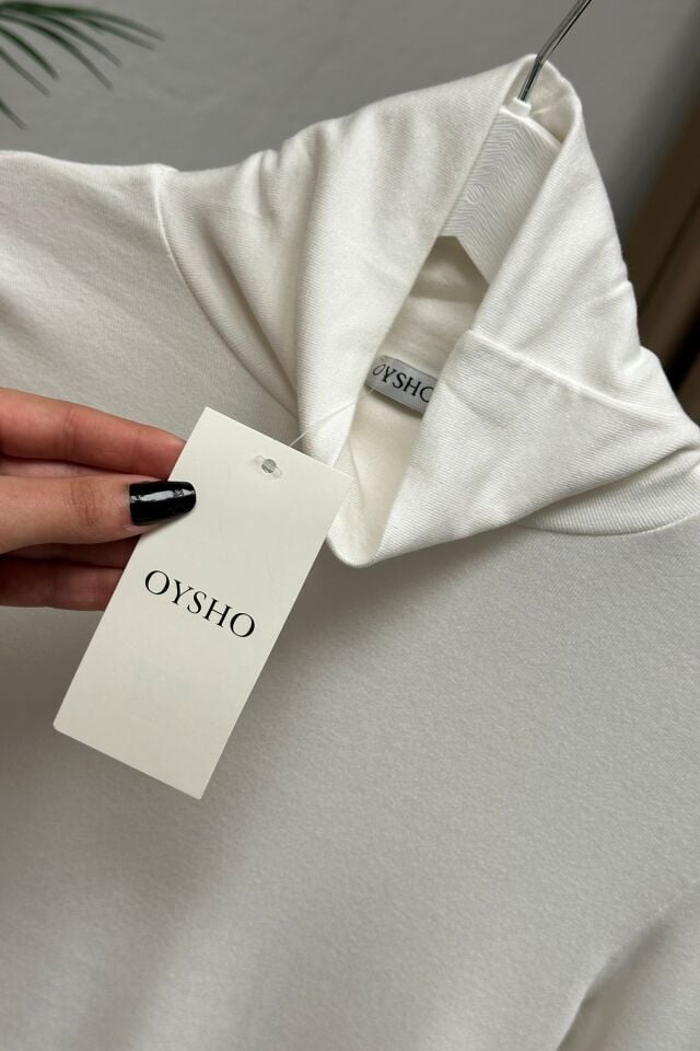 Oysho Balıkcı Yaka Body Beyaz