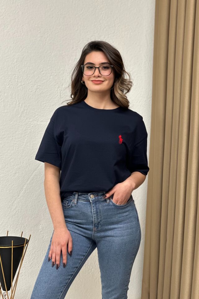 Marka Model Unisex T-Shirt Lacivert