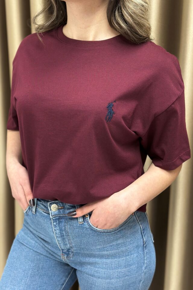Marka Model Unisex T-Shirt Bordo