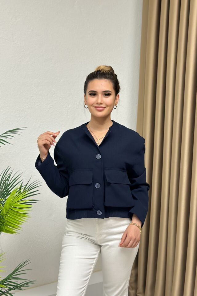 Zara Bomber Ceket Lacivert